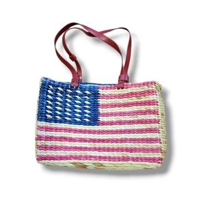 Americana Straw Woven Handbag
